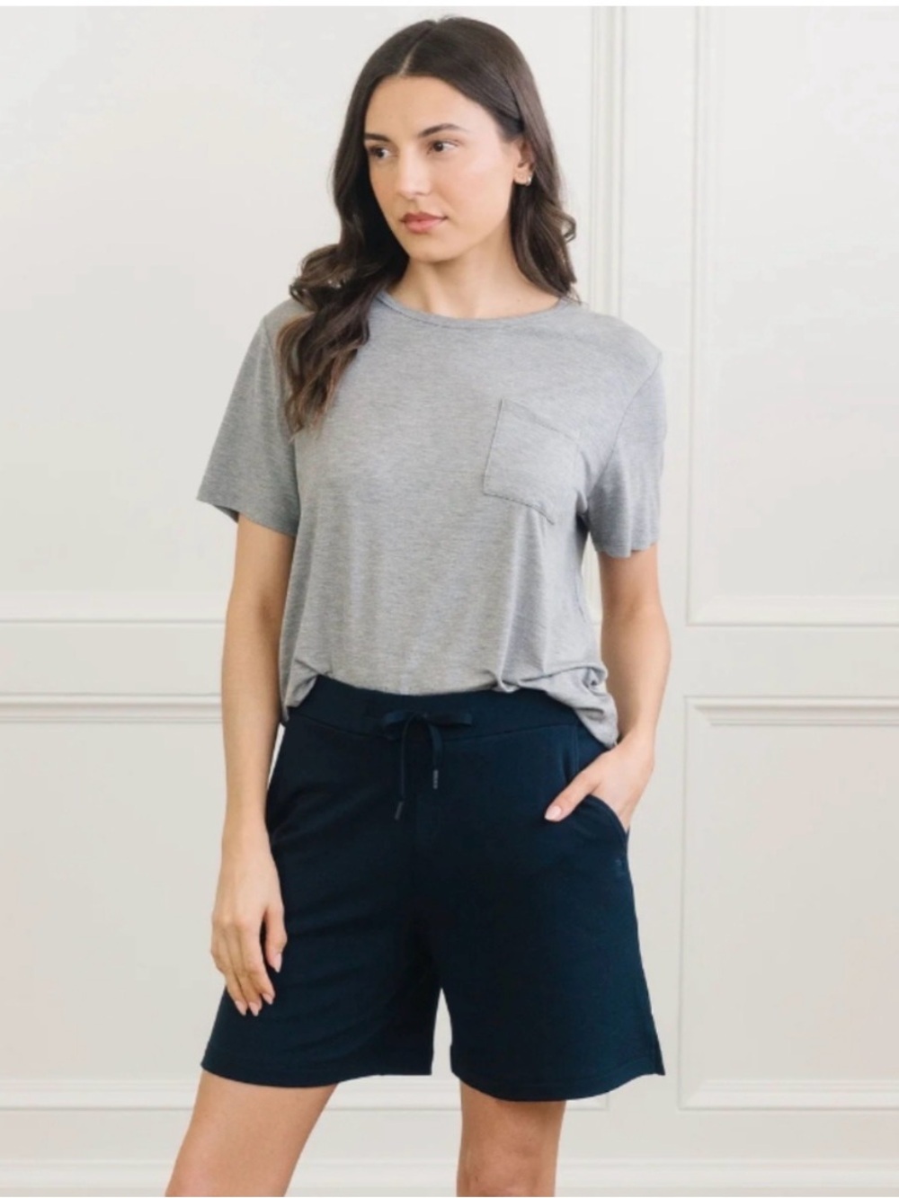 Cozy Earth Navy Bermuda Shorts
